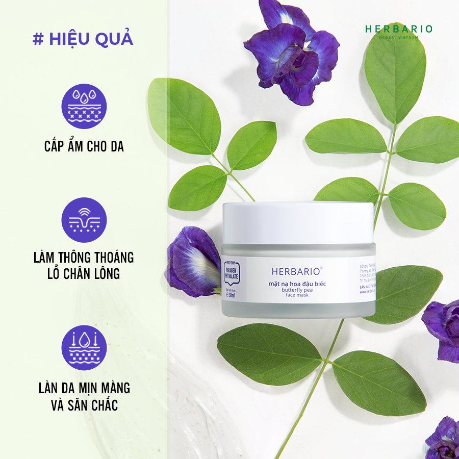 Mặt nạ Hoa đậu biếc Herbario 30ml