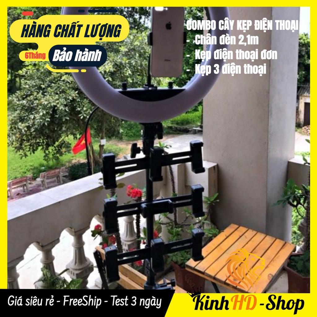 Giá Đỡ Kẹp Điện Thoại Gắn Vào Tripod Hỗ Trợ Livestream - Live Quay Phim Nhiều Máy Cùng Lúc