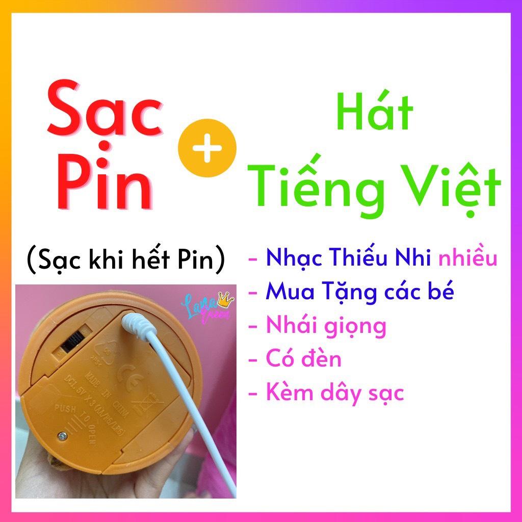 Đồ chơi cây xương rồng nhảy múa, nhại tiếng, hát 120 bài tiếng Việt, phát sáng, kèm xạc USB