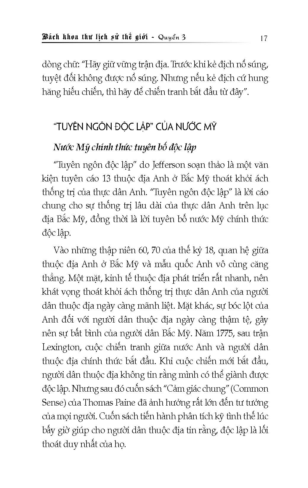 Bách Khoa Thư Lịch Sử Thế Giới, Quyển 3 - Thời Kỳ Hiện Đại