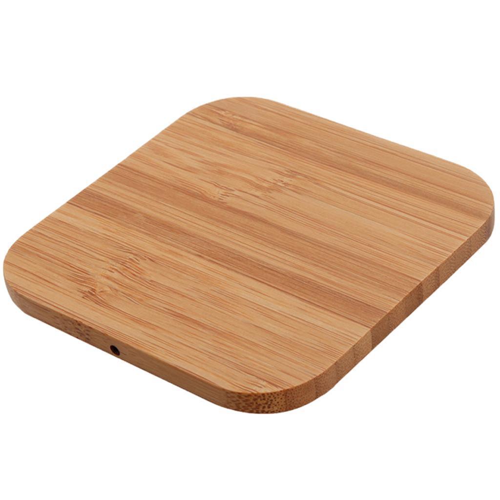 Portable Qi Wireless Charger Bamboo Wood Mat Pad for 8/8 Plus S7 S8