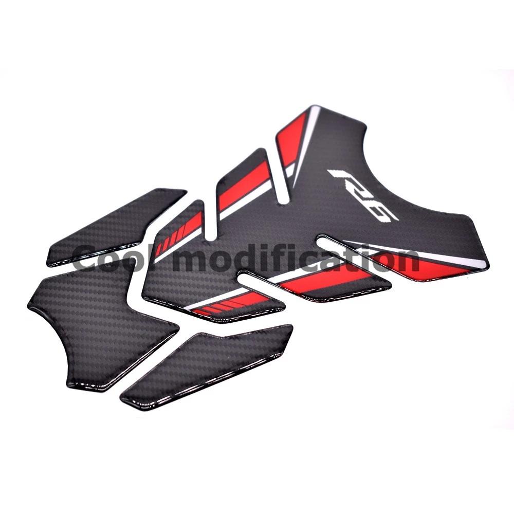 Miếng Dán Trang Trí Bình Nhiên Liệu Xe Mô Tô Yamaha YZF-R6 R6 3D Bằng Sợi Carbon