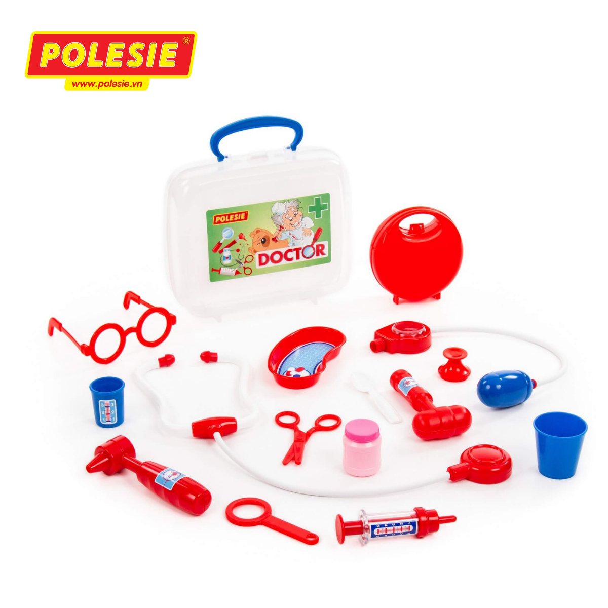 Bộ Đồ Chơi Bác Sĩ Cho Bé Polesie 56559 Kích Thích Tinh Thần Sáng Tạo, An Toàn, Thông Minh, Giáo Dục