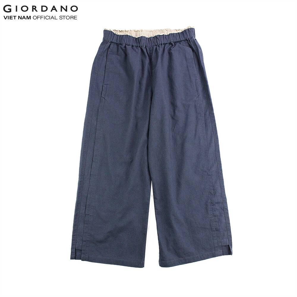 Quần linen ống rộng nữ Giordano 05421296