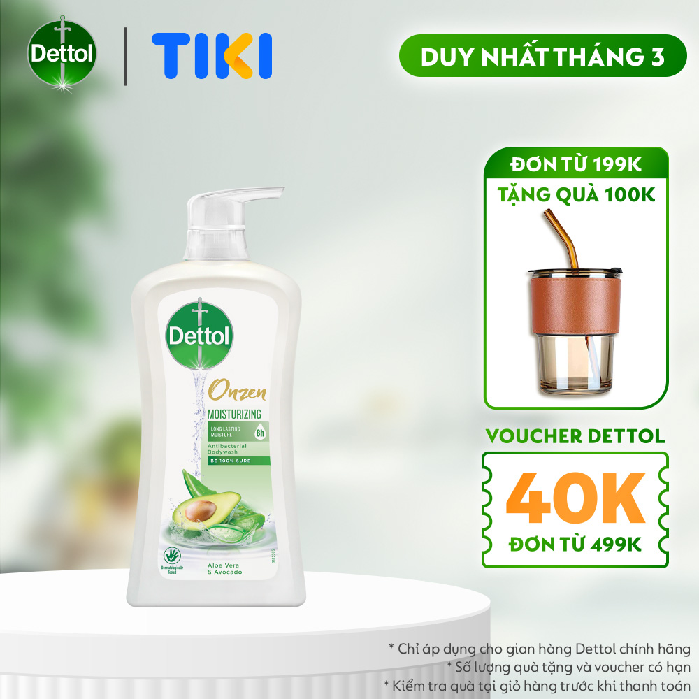 SỮA TẮM DETTOL ONZEN DƯỠNG ẨM LÔ HỘI &amp; BƠ 950G/CHAI