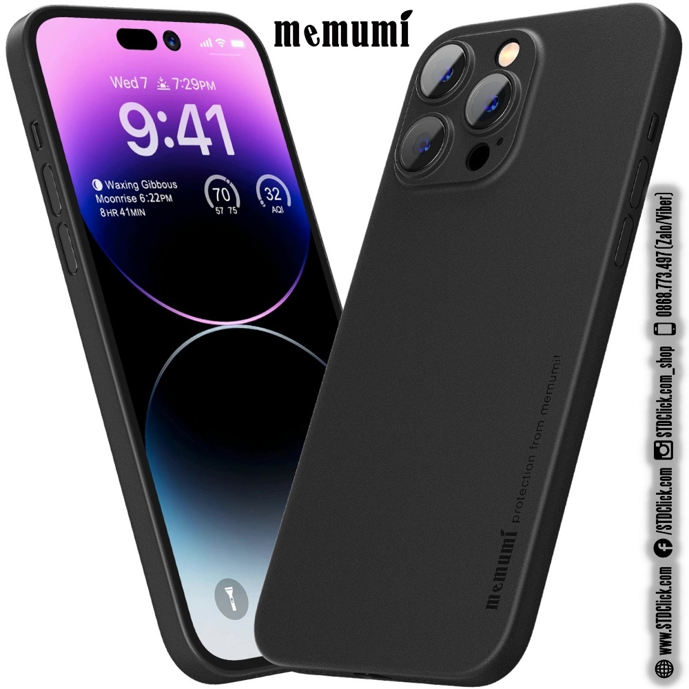 ỐP LƯNG DÀNH CHO ĐIỆN THOẠI IPHONE 14 PRO MEMUMI MỎNG LỤA