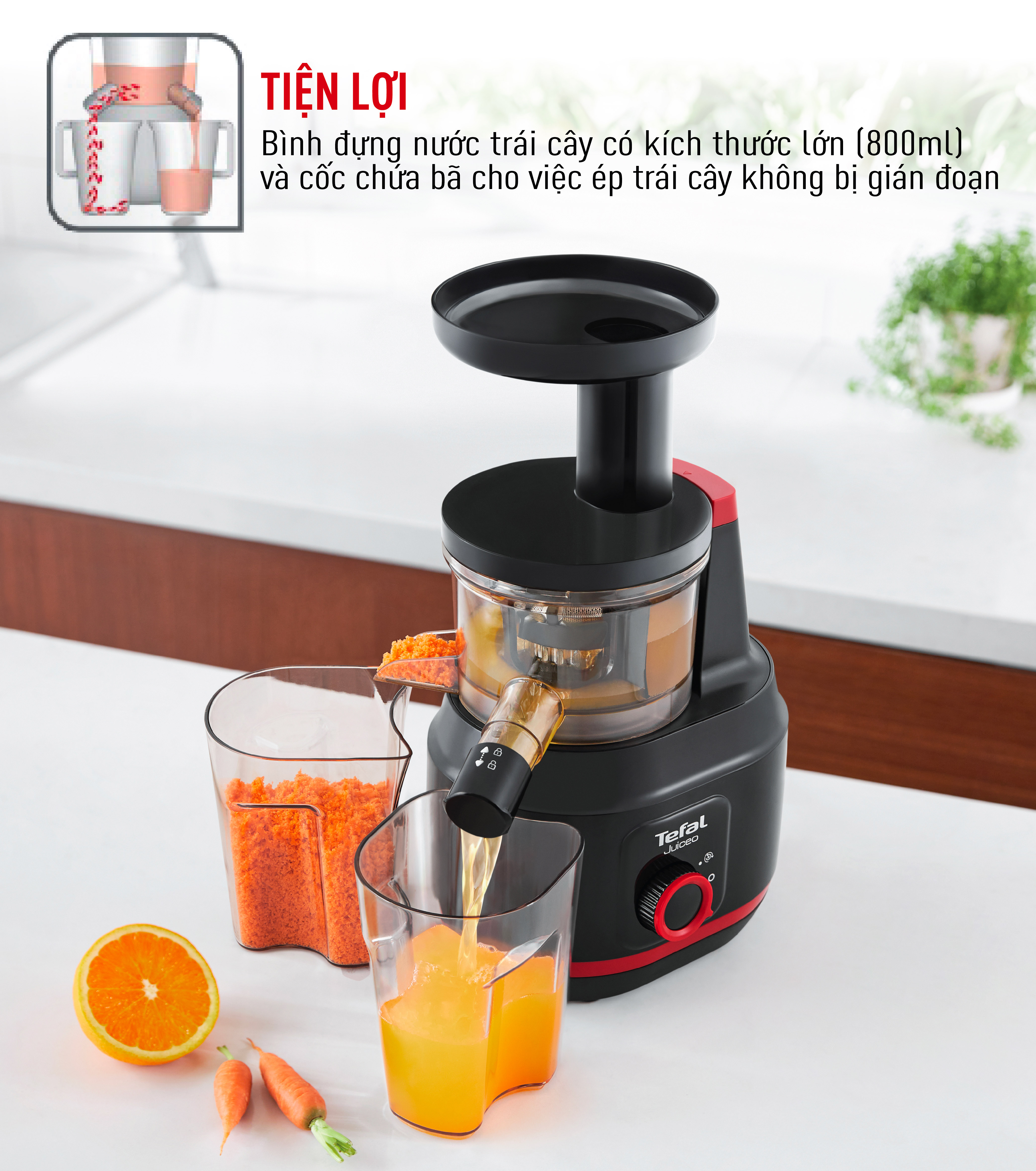 Máy ép chậm Tefal ZC150838 - Hàng chính hãng