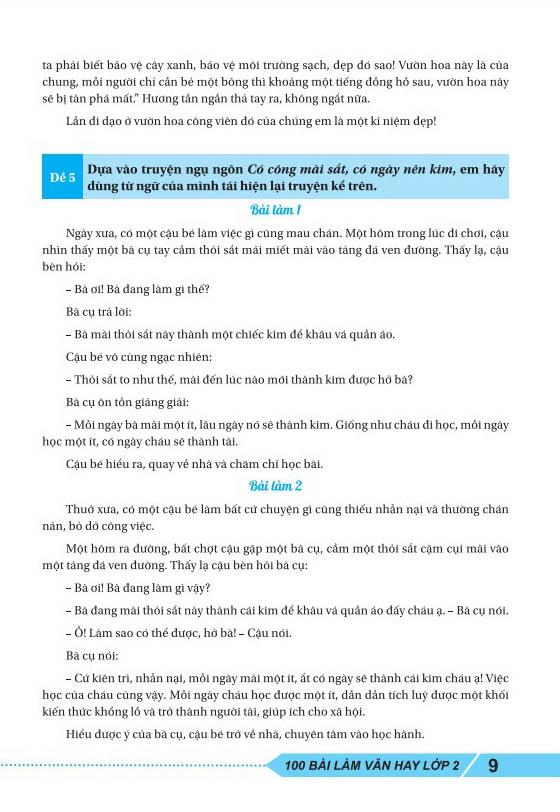 100 Bài Làm Văn Hay Lớp 2