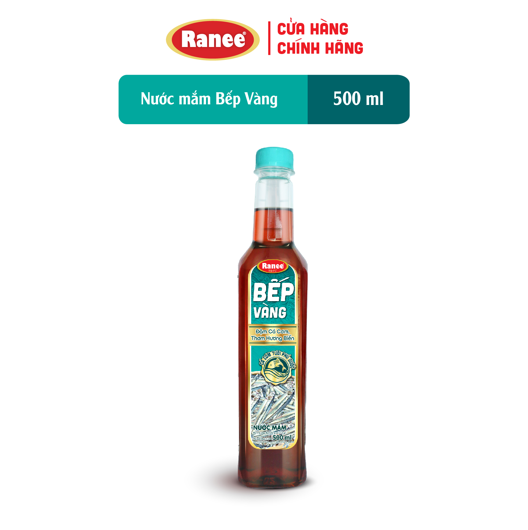 Nước mắm thơm ngon Cá Cơm Bếp Vàng 12N 500ml