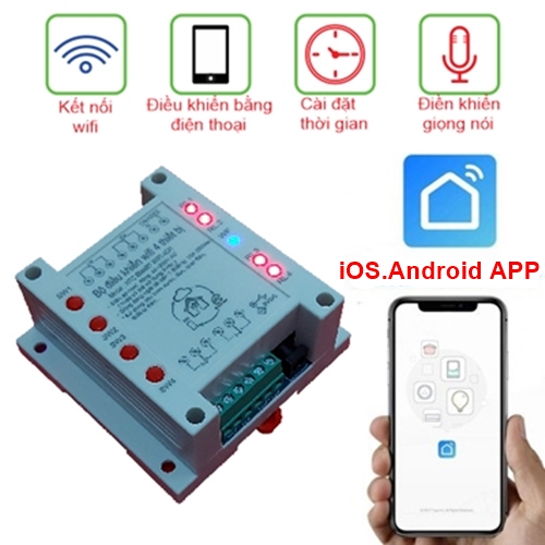 BỘ ĐIỀU KHIỂN WIFI 4 THIẾT BỊ HES SMART WIFI 4CH Smart life APP