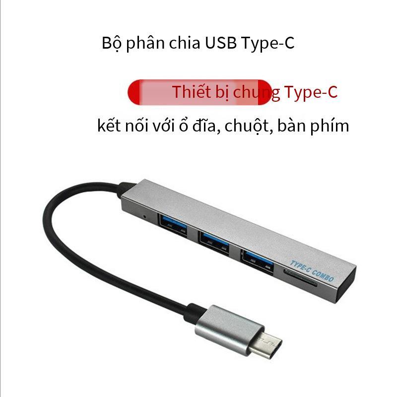 Phong cách mới nhất của trung tâm loại c docking station USB hub splitter usb2.0 thẻ TF HUB đầu đọc thẻ hợp kim nhôm mini
