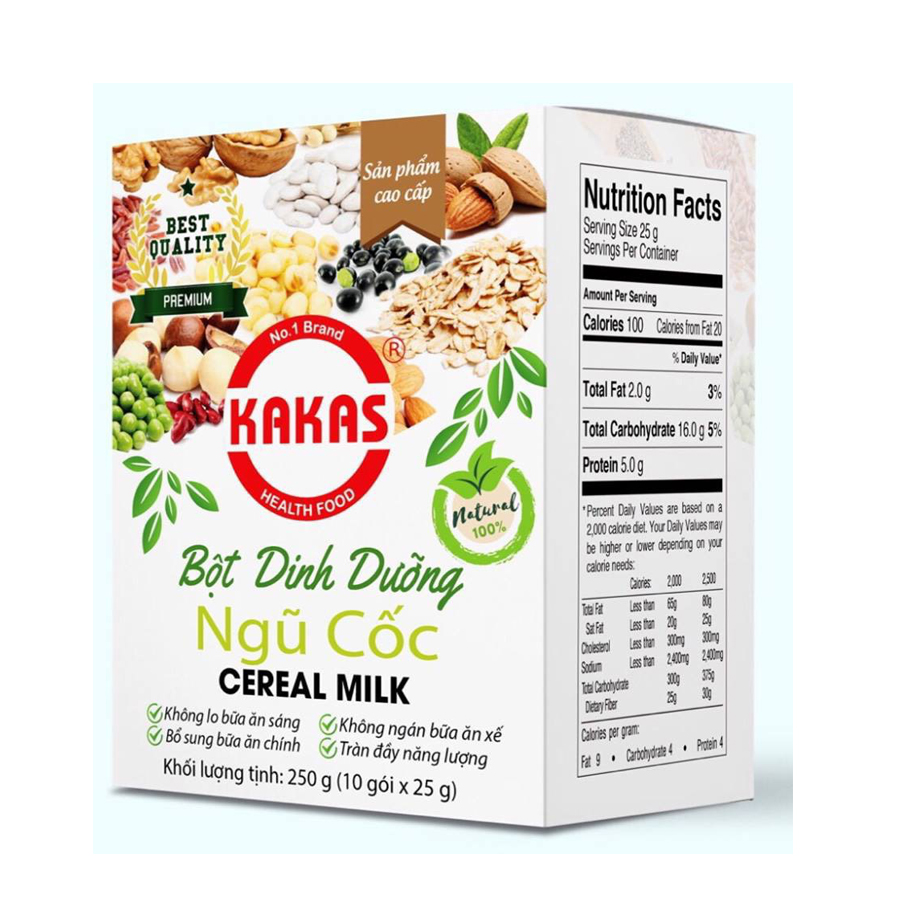 Sữa Bột Ngũ Cốc Dinh Dưỡng Kakas (250g x 10 gói)