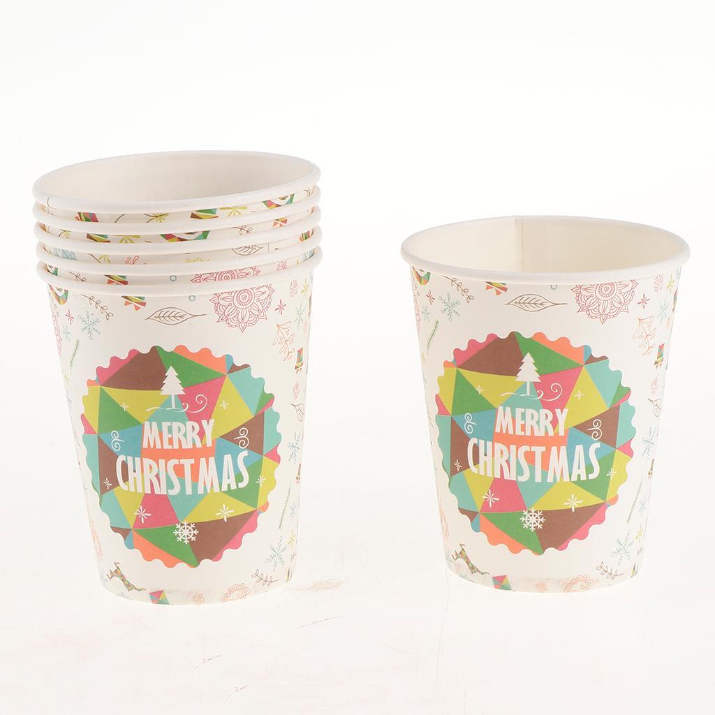 11 Set Merry Christmas Banner Plates Cups Tableware Sets for Christmas Party
