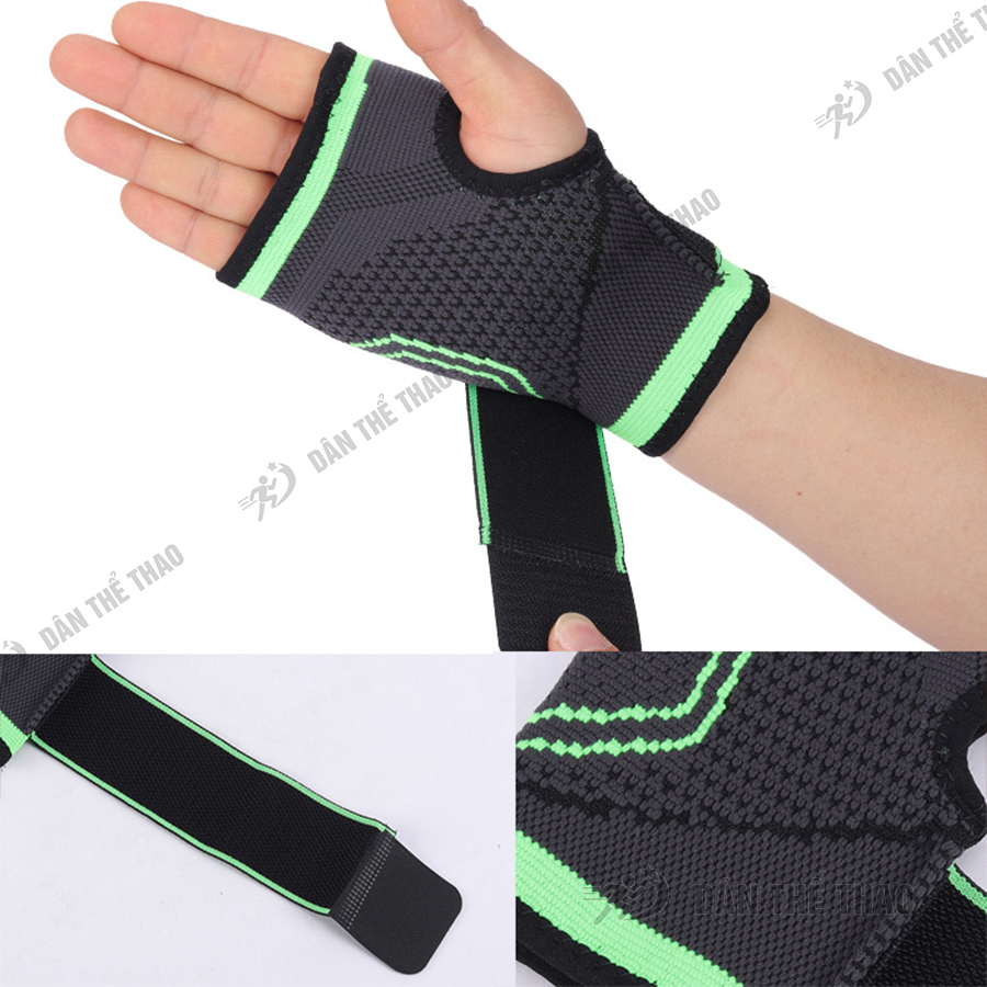 Găng tay thể thao có quấn cổ tay thoải mái thoáng khí bảo vệ lòng bàn tay, hỗ trợ khớp cổ tay cho tập gym, bóng chuyền, cầu lông
