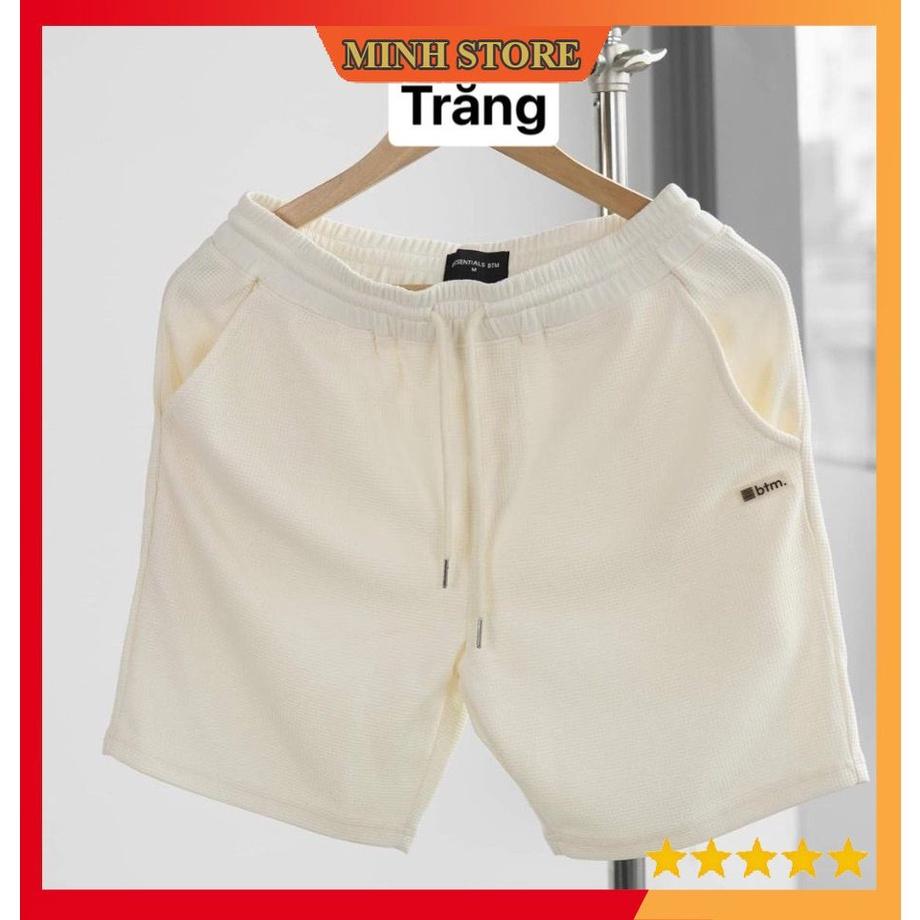 QUẦN SHORT NAM COTTON TỔ ONG DÀY DẶN, QUẦN ĐÙI NAM MẶC NHÀ CO DÃN THẤM HÚT TỐT QD08 - MINHSTORE66