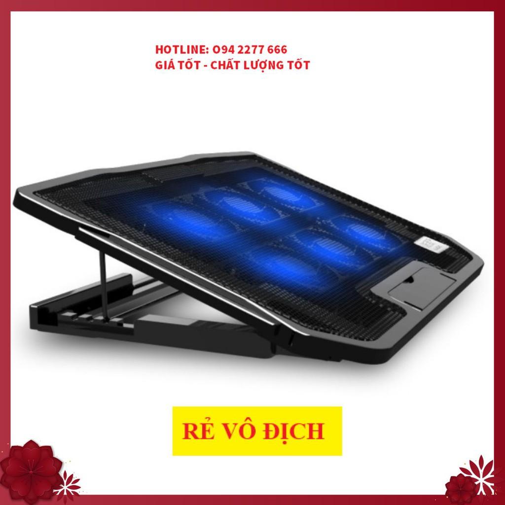 ️ Đế Tản Nhiệt H9 dành cho Laptop, Macbook Với 2 Cổng USB 6 Cánh Quạt Tản Nhiệt Êm Ái.
