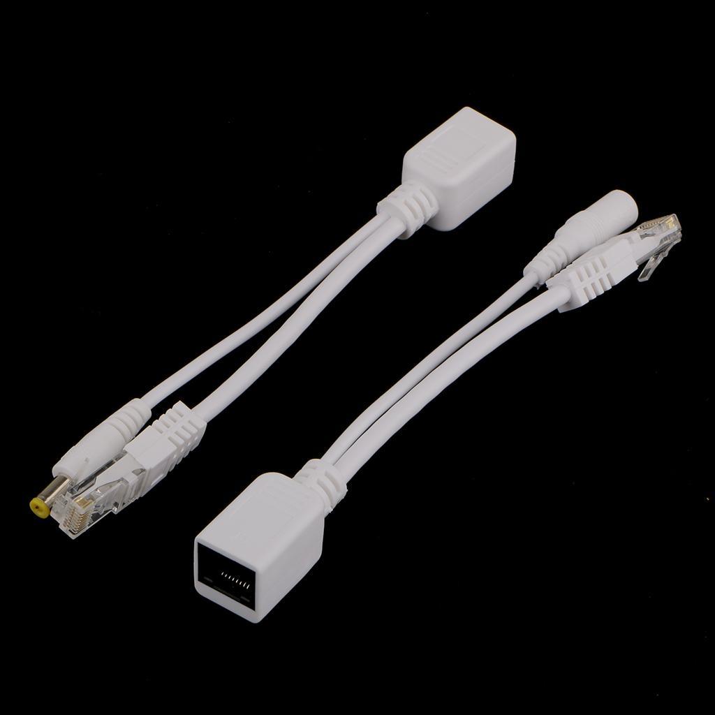 Power Over Ethernet PoE Adapter Injector with Splitter Supports 5/12/24/48V