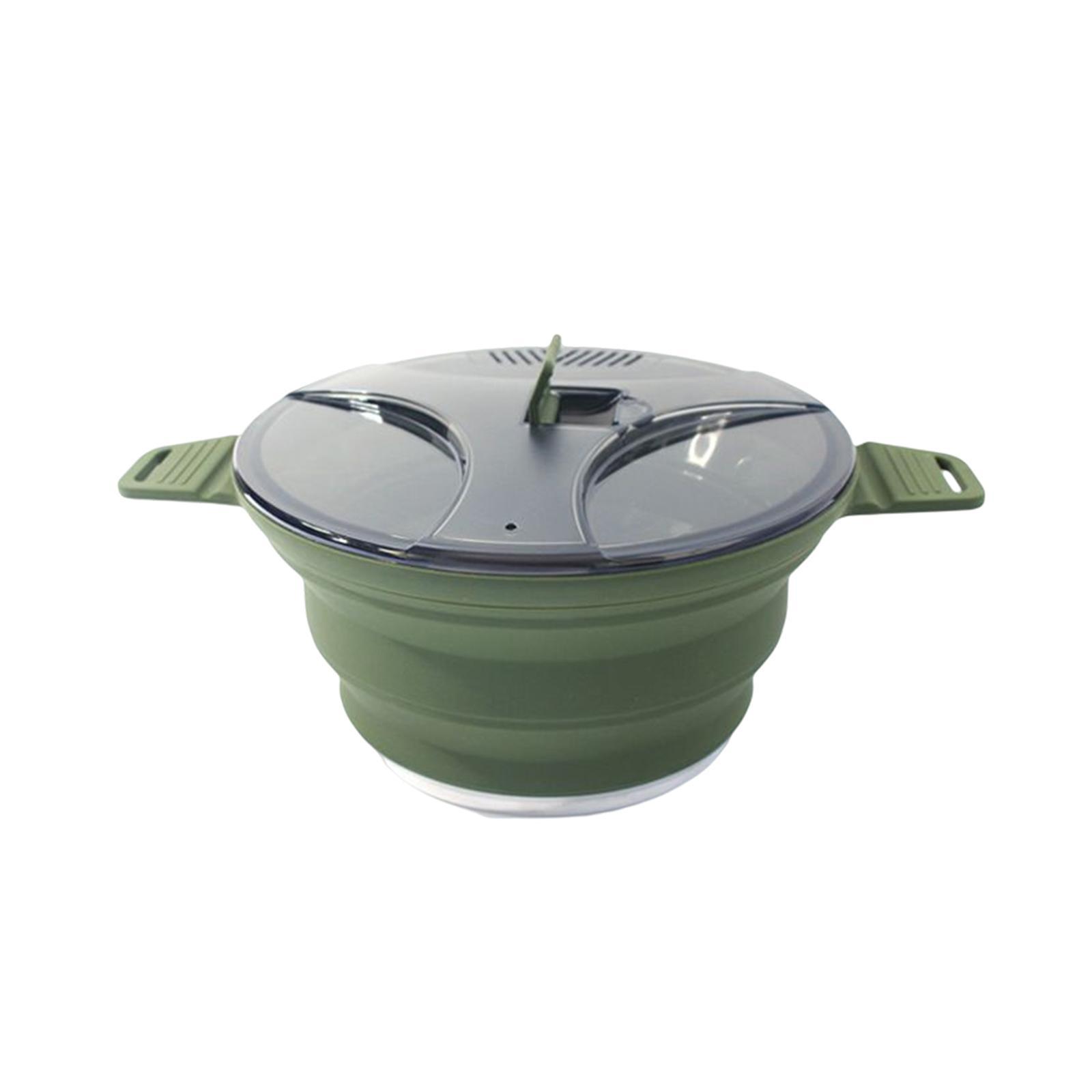 2.5L Collapsible Camping Cooking Pot Outdoor Cookware Water Kettle Teapot