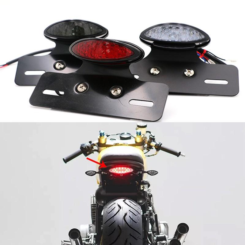 Đèn LED đuôi xe báo tín hiệu hãm phanh phong cách Retro cho Harley Cafe Racer