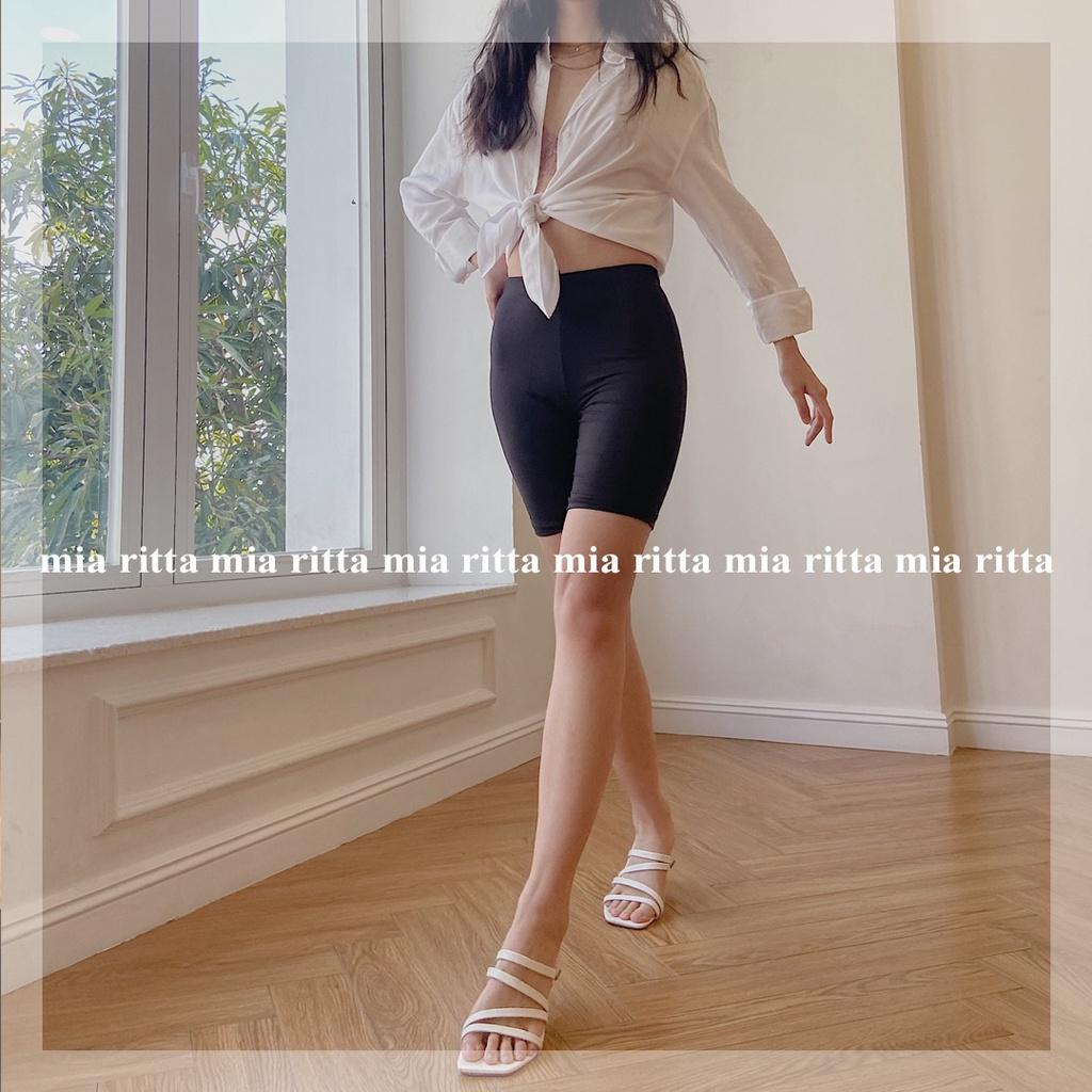 Quần biker short thun nữ legging đùi siêu co giãn chính hãng Mia Ritta Q368