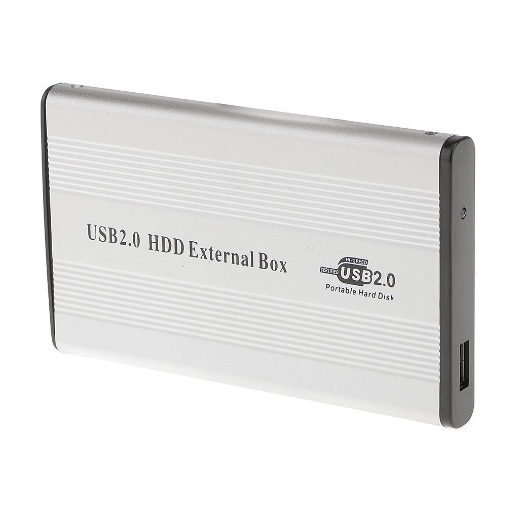 USB2.0 HDD Hard Drive External Enclosure 2.5" IDE PATA HDD Case Gray