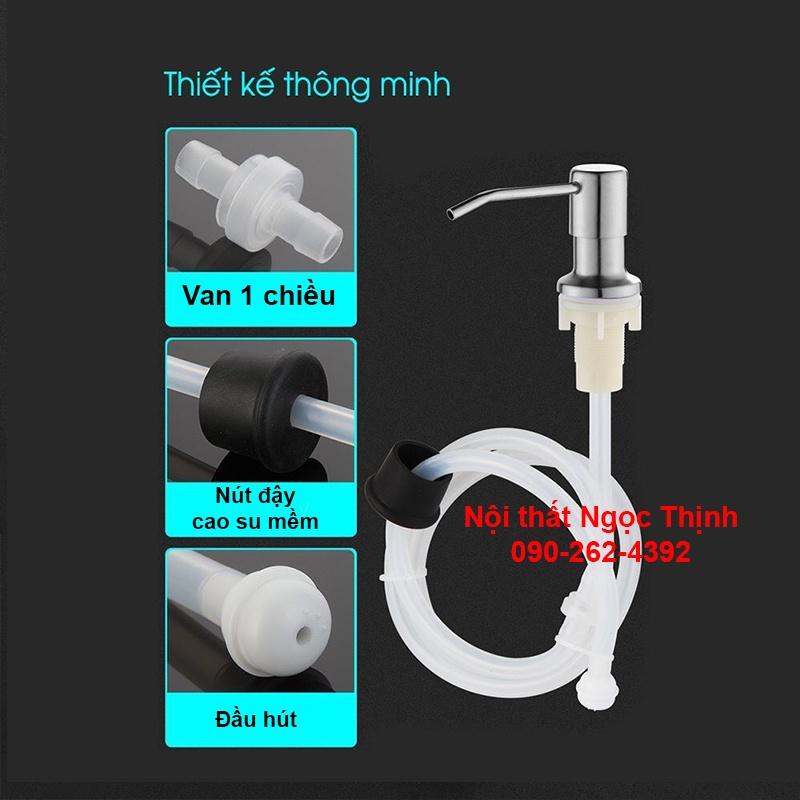Bộ vòi bơm nước rửa chén - Đầu vòi tăng áp VTA-01 - vòi bơm gắn bồn rửa đầu nhấn hơi tiện lợi với ống dẫn silicon