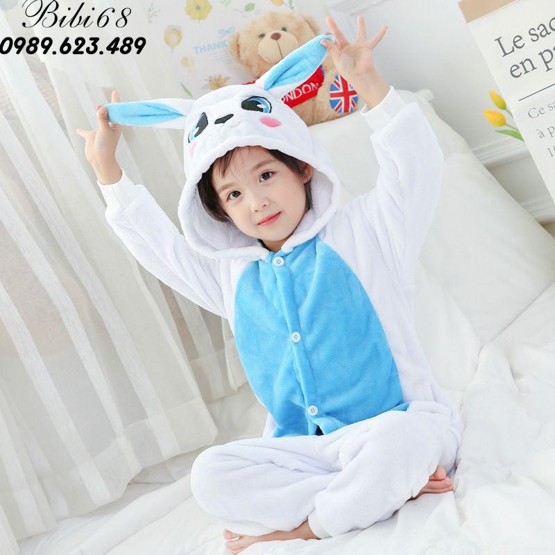 Bộ Đồ hình thú liền thân lông mịn Pijama dành Cho Người Lớn và Trẻ Em Hoạt Hình Cosplay