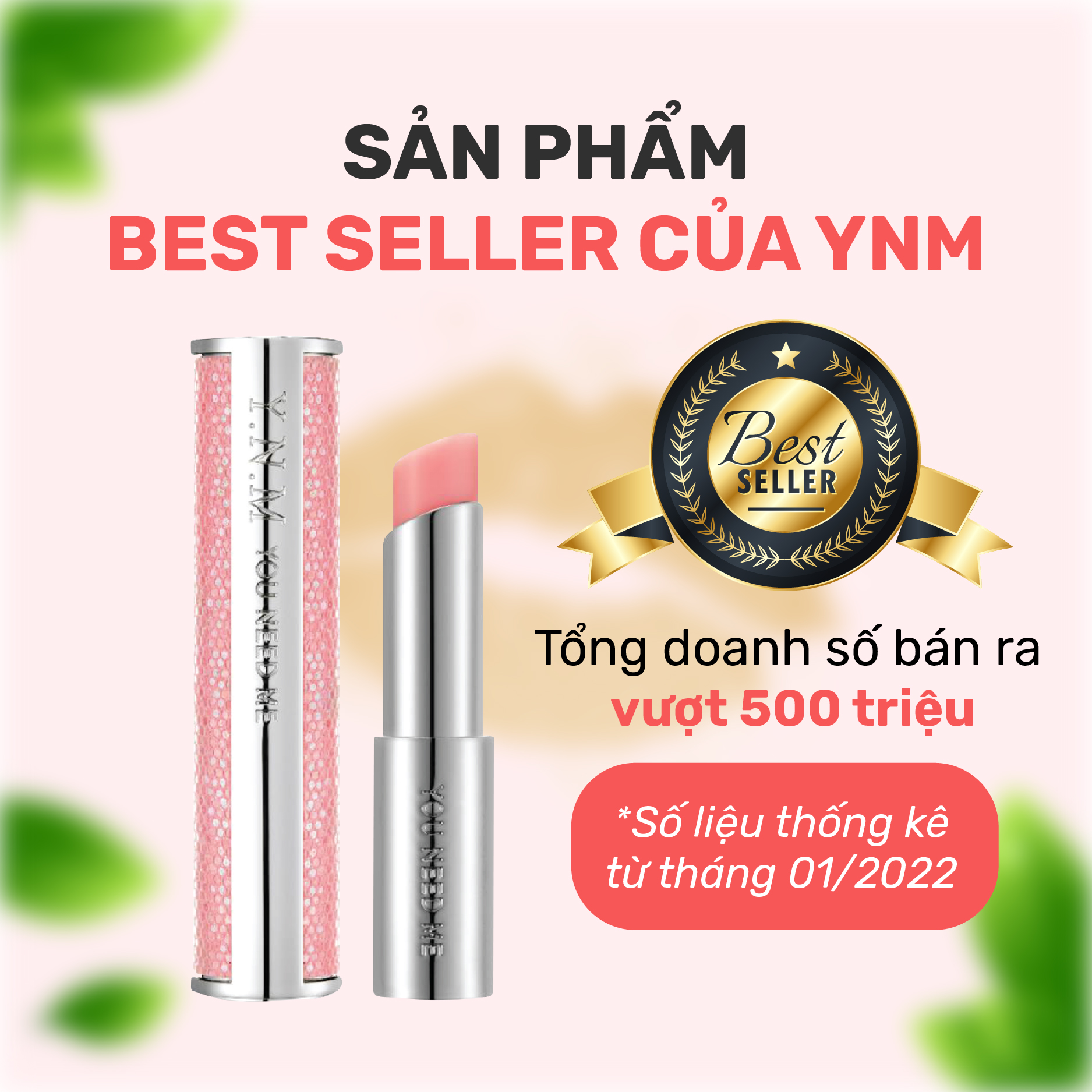 Son dưỡng môi Mềm Môi, Hết Thâm Có Màu Hồng Nhạt YNM Candy Honey Light Pink Lip Blam 3g