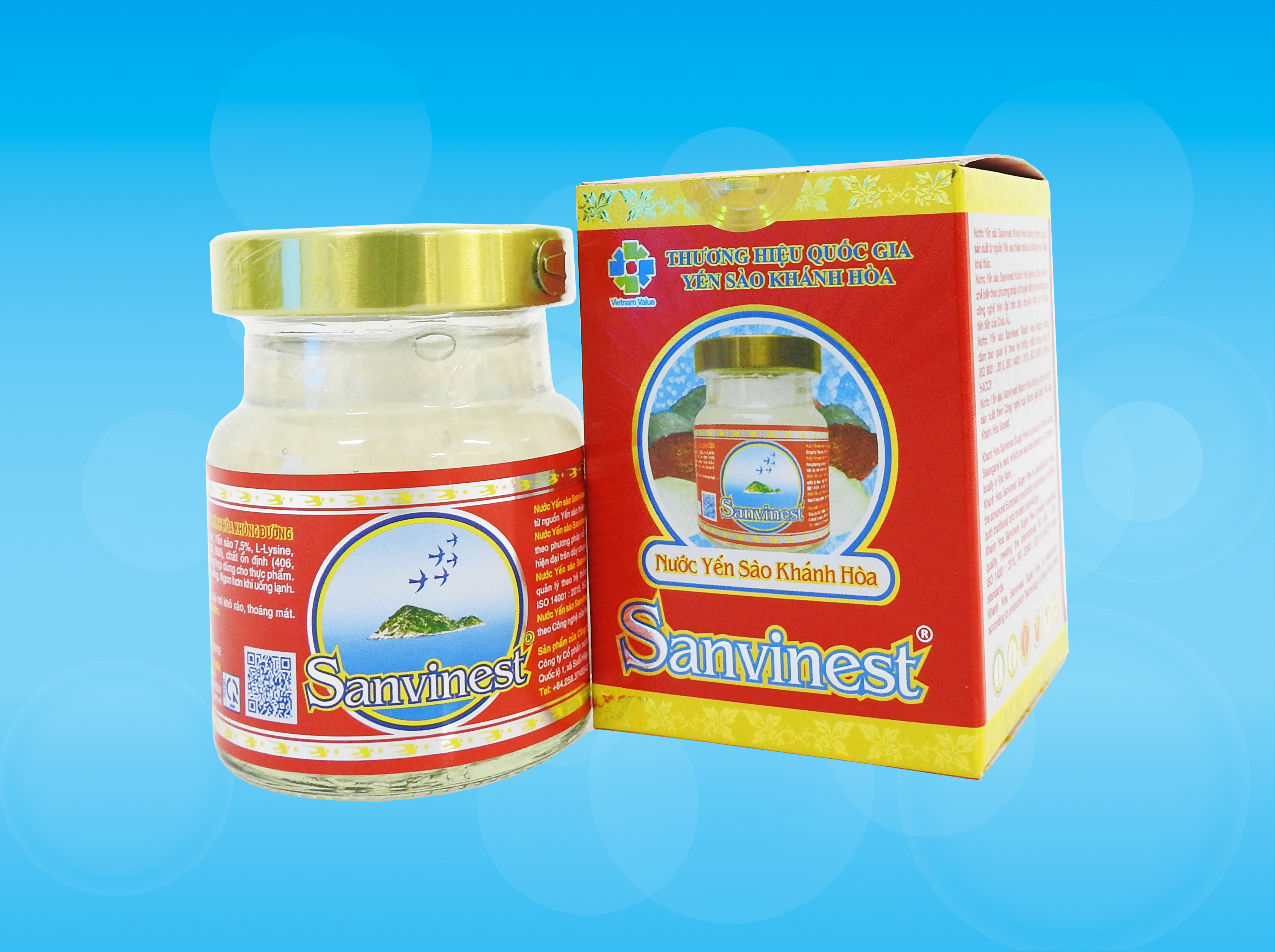 [Thùng 60 lọ] Nước Yến sào Sanvinest Khánh Hòa đóng lọ 70ml - Không đường 102