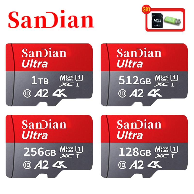 2022 Thẻ Micro SD Mới 128GB 256GB 512GB 1TB 10 Thẻ Nhớ TF Tốc Độ Cao Cho Máy Ảnh Điện Thoại Máy Tính Bảng Camera Màn Hình Máy Bay Không Người Lái Màu Sắc: 1TB