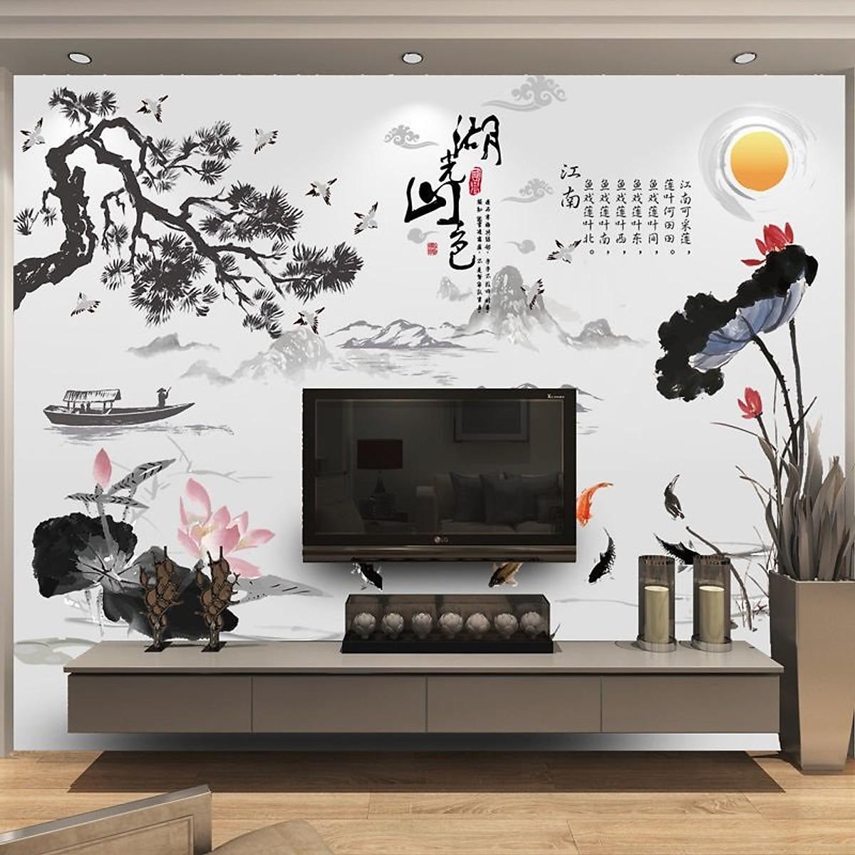 DECAL DÁN TƯỜNG TRANH PHONG THỦY - HP378