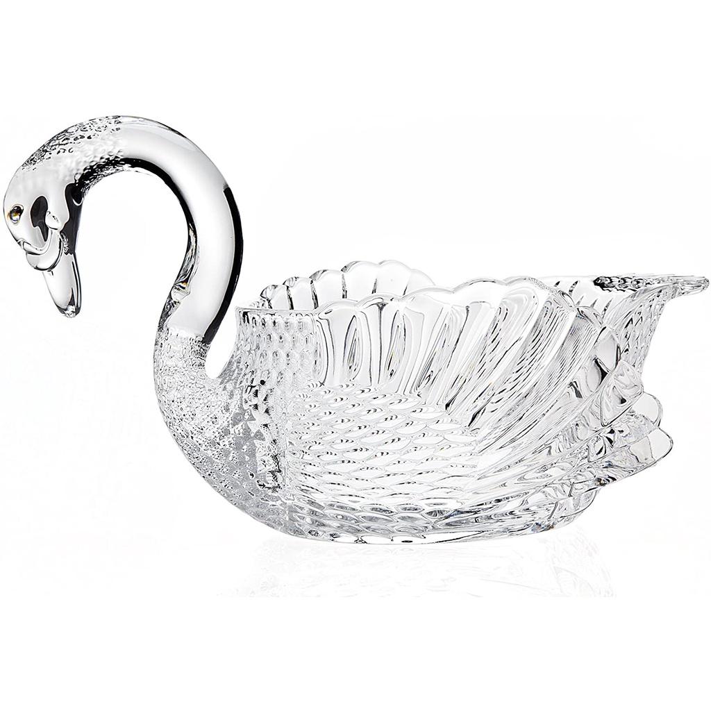 Khay Pha Lê Thiên Nga GODINGER SWAN, Khay Thủy Tinh Cao Cấp Trang Trí Bàn Tiệc, Nhập Đức