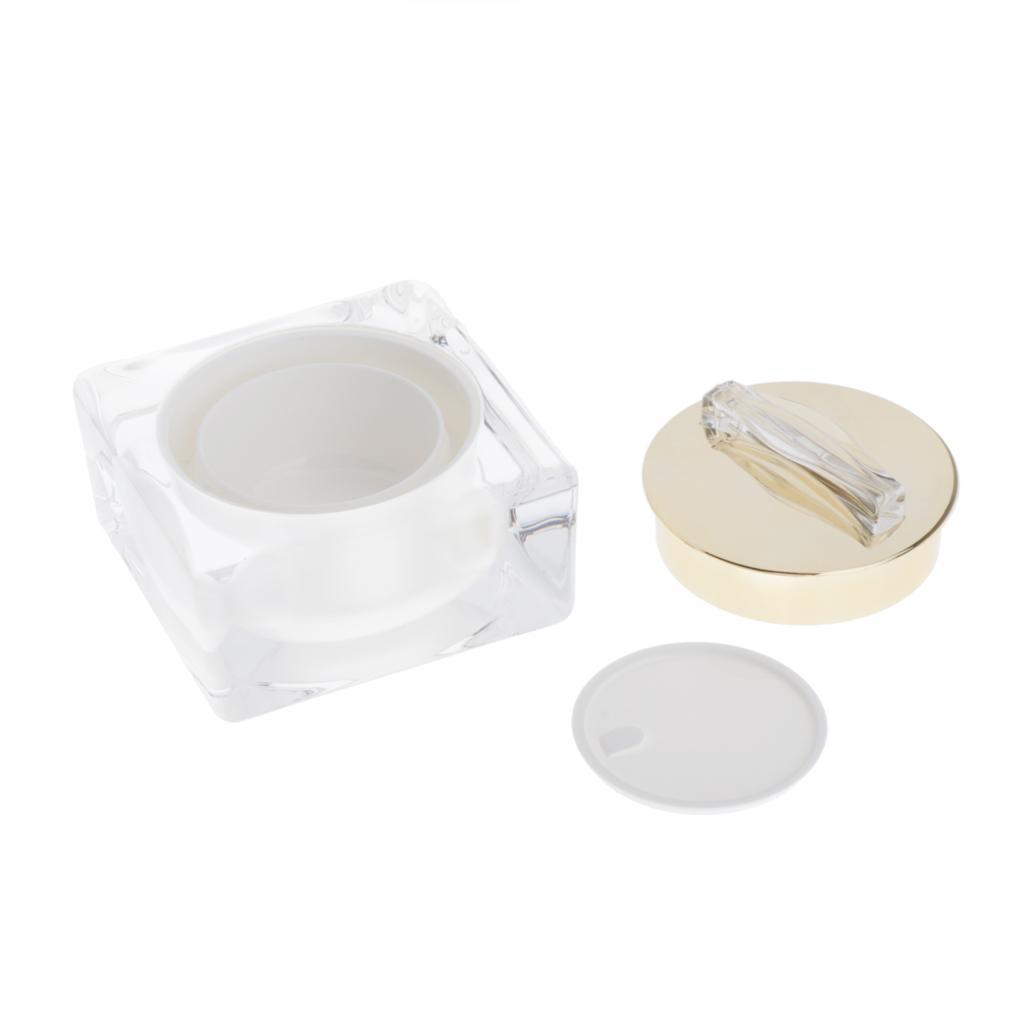 Empty Acrylic Cosmetic Jar Travel Cream Lotion Container with Inner Lid
