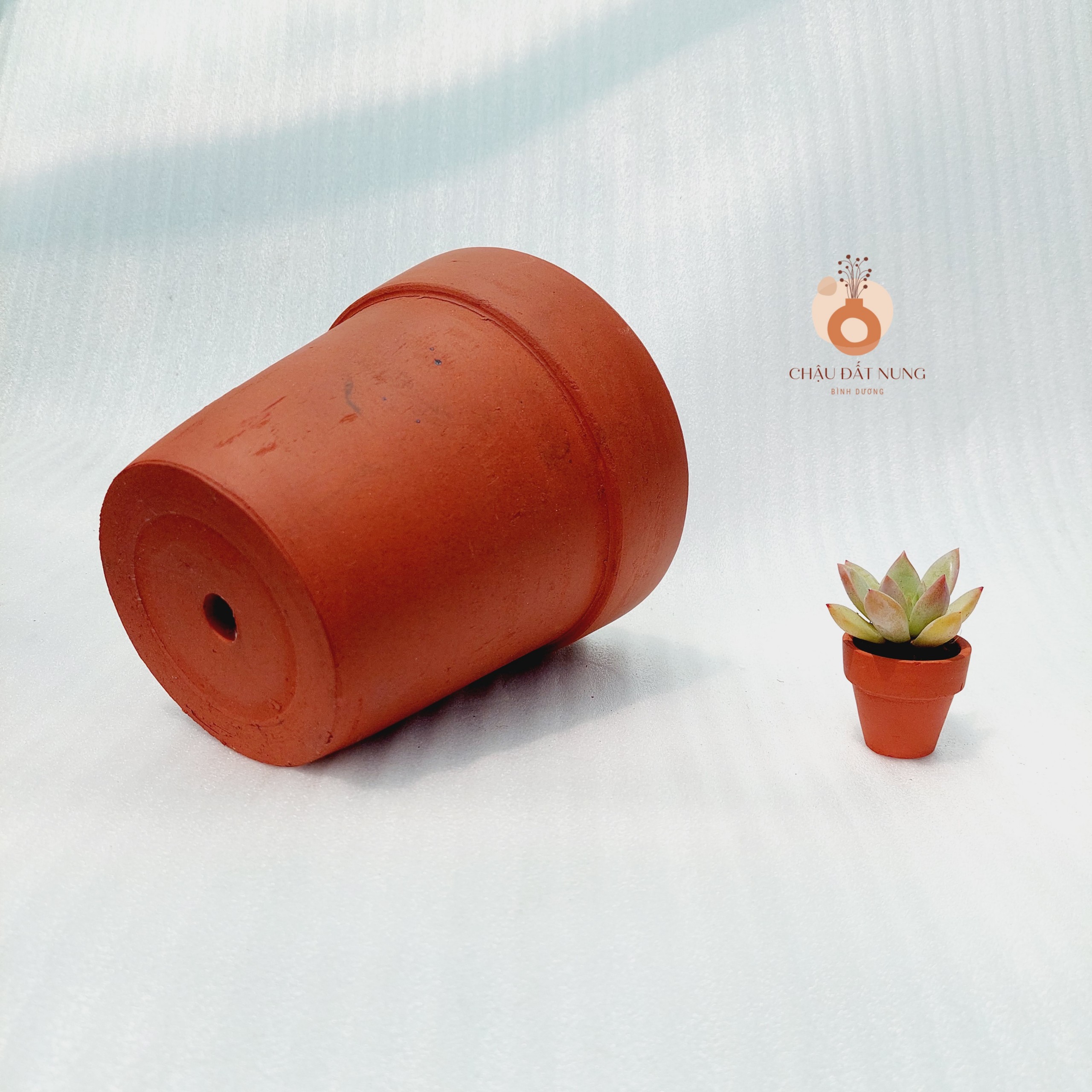 Chậu đất nung, chậu sen đá - Ly gờ 1414, miệng châu 14-18.5cm chiều cao 14-16cm