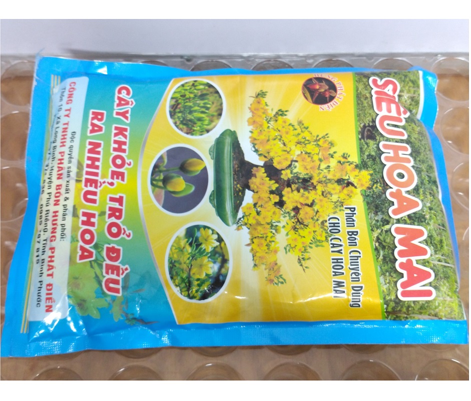 SIÊU HOA MAI PHÂN BÓN CHUYÊN DÙNG CHO CÂY HOA MAI cây khỏe, trổ đều. ra nhiều hoa khối lượng tịnh 700g
