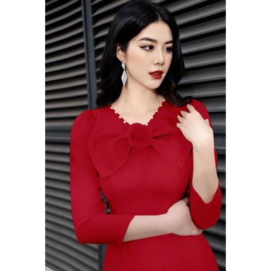 SÉT BỘ ÁO DÀI TAY BỒNG CỔ NƠ
