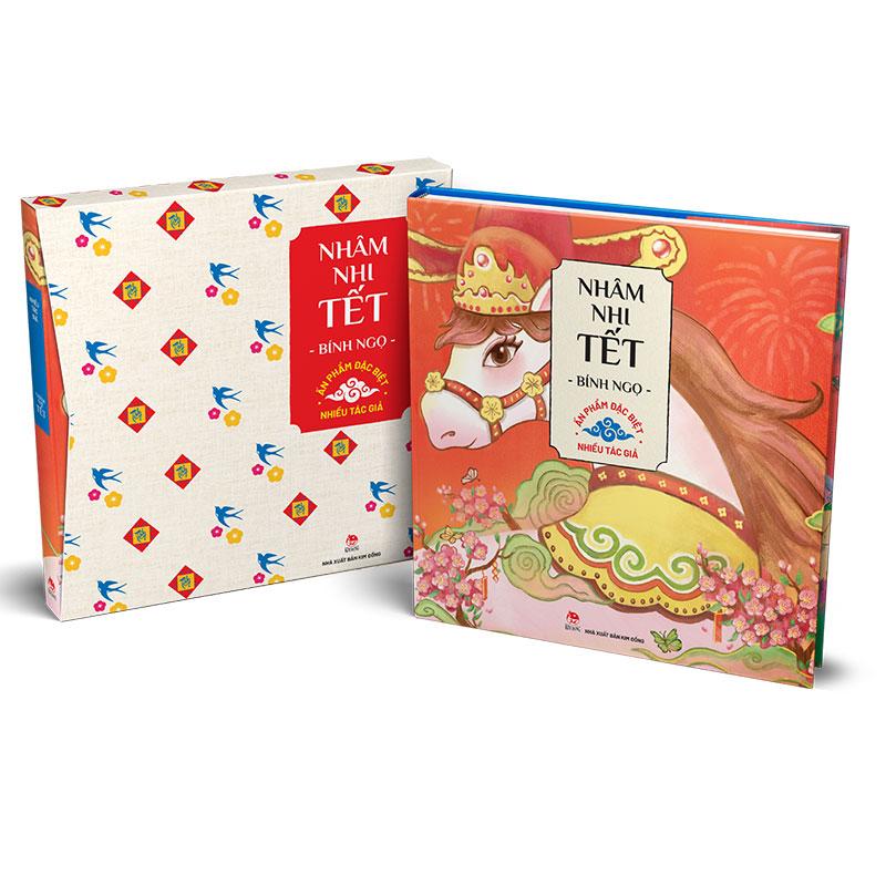 Sách - Nhâm Nhi Tết Bính Ngọ - Ấn Phẩm Đặc Biệt - Bìa Cứng - Tặng Kèm Mô Hình Lắp Ráp Hình Ngựa Gỗ