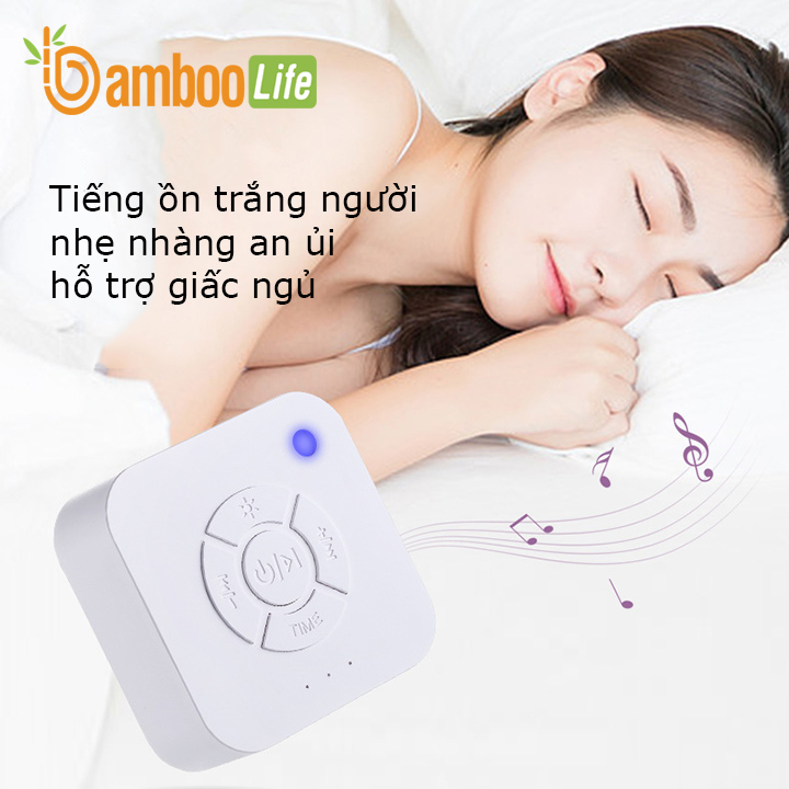 Máy tạo tiếng ồn trắng Bamboo Life BL083 hàng chính hãng Máy nghe tiếng ồn trắng white noise giúp bé ngủ ngon, sâu giấc chống giật mình