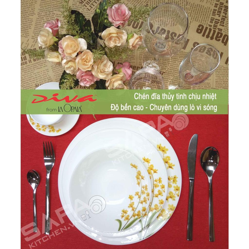 Bộ 6 chén thủy tinh Diva Ivory Y.G Diva Ivory La Opala- Hàng chính hãng