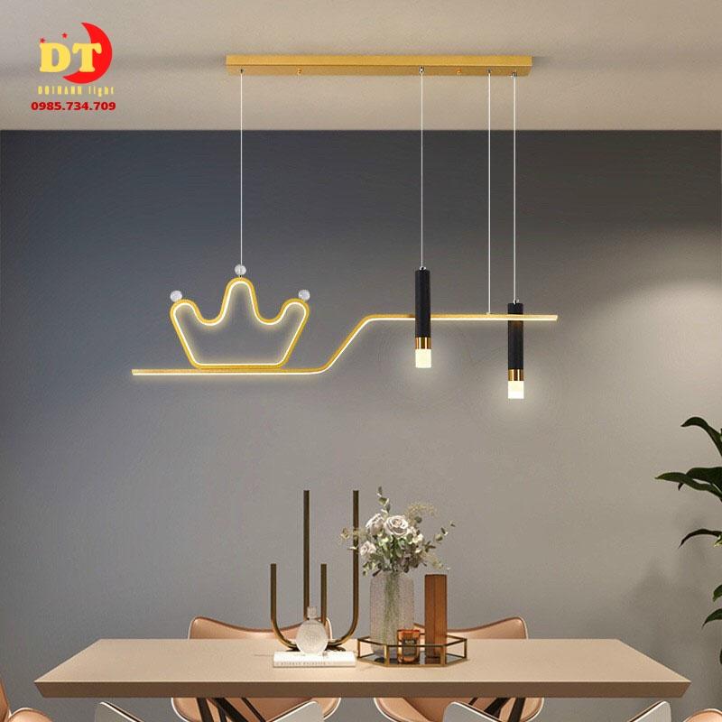 Đèn thả bàn ăn vàng led nghệ thuật hiện đại DQM
