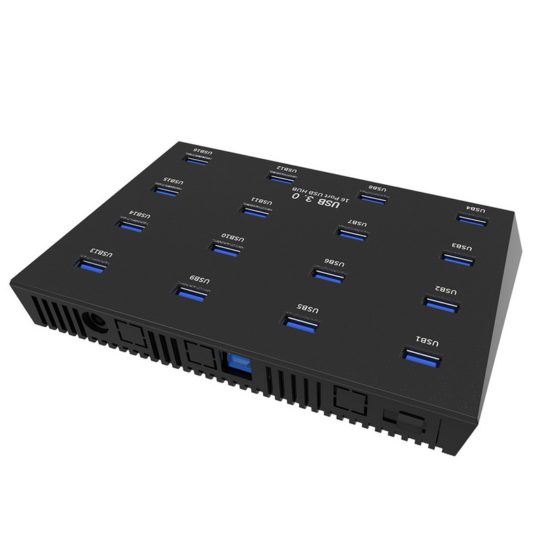 Hub usb 20 cổng Vinetteam Sipolar A-805P hỗ trợ 20 thiết bị USB (dcom 3g 4g), cung cấp nguồn 1.2A cho mỗi cổng để sạc nhanh cho điện thoại, iPad và máy tính bảng với bộ nguồn 12V/10A - hàng chính hãng