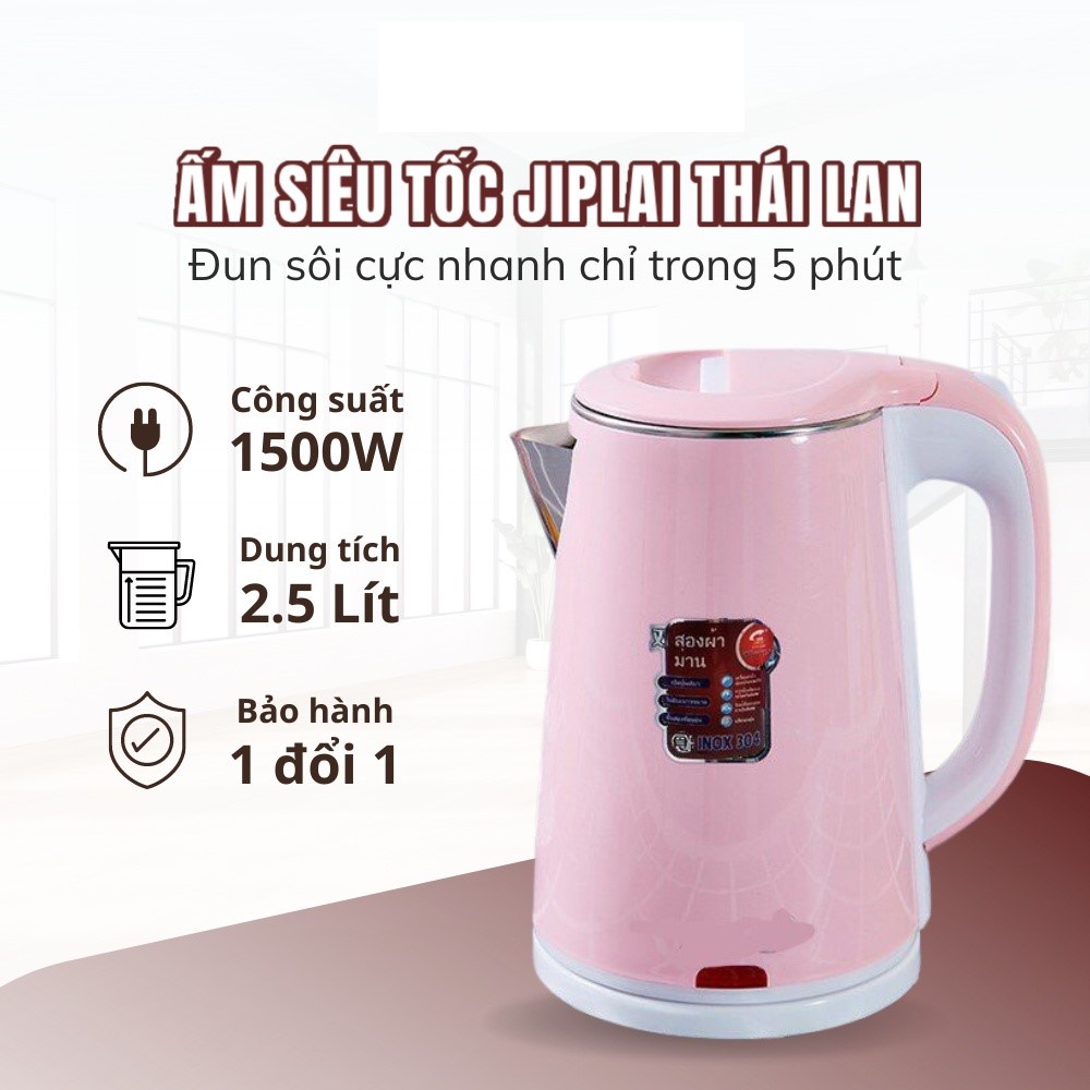 Ấm Siêu Tốc Ziplai Thái Lan Công Suất Lớn - Sôi Nhanh Siêu Bền