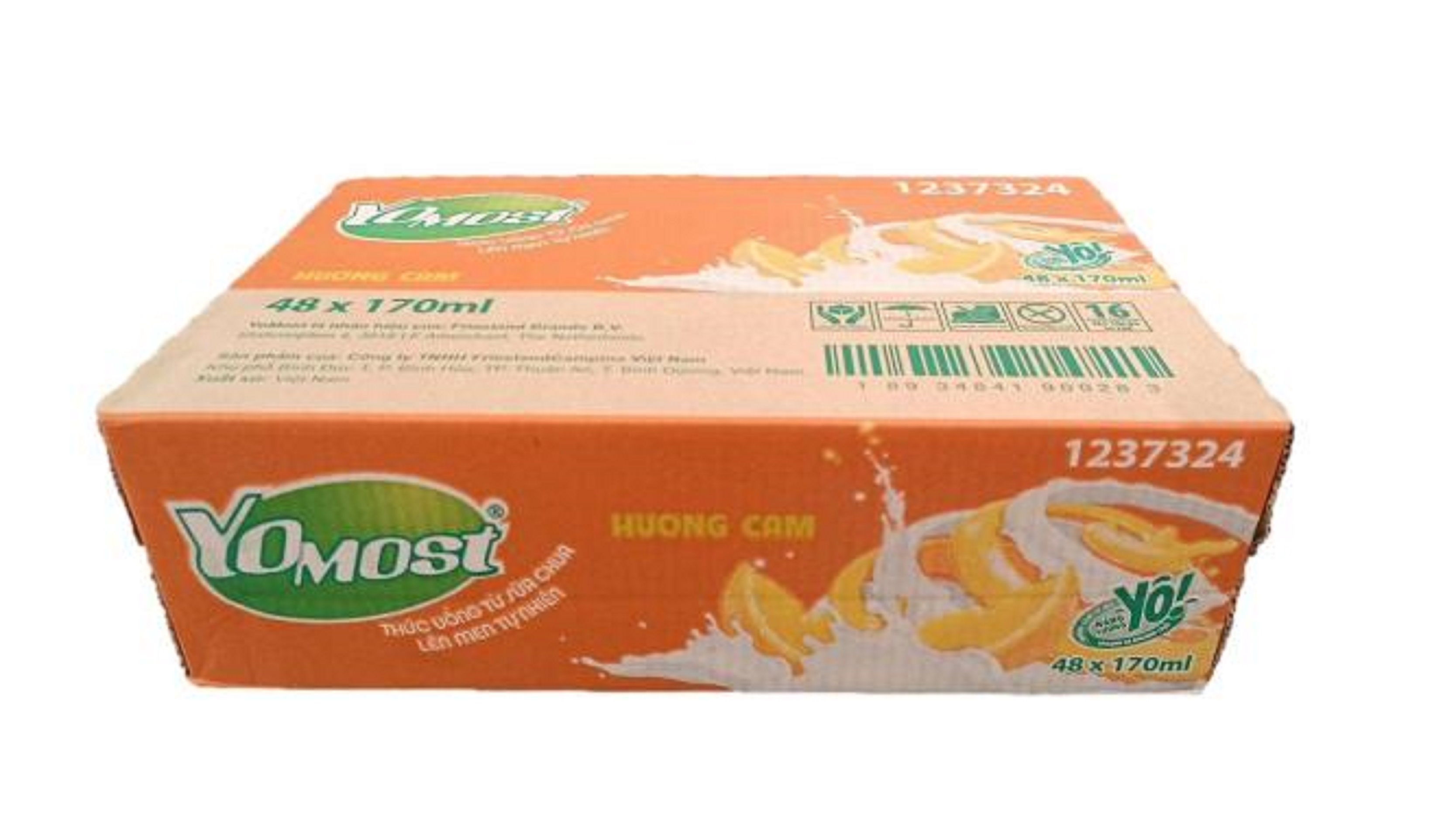 Thùng 48 Hộp Sữa Chua Lên Men Tự Nhiên Yomost Vị Cam (170ml/Hộp)