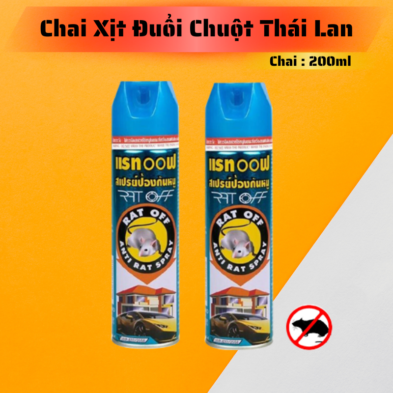 Combo 2 Chai xịt chuột thái land rat off 200ml