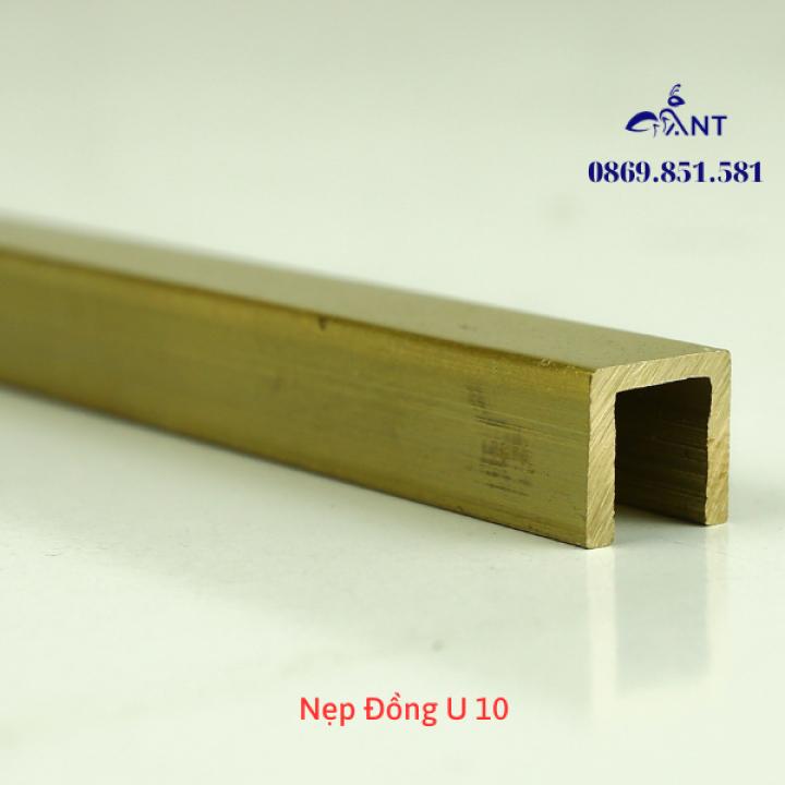 Nẹp Đồng U10 đủ màu, nẹp đồng chữ u, Nẹp đồng chống trơn, giá 1m