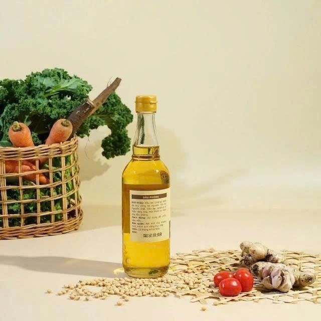 Dầu Phộng (Dầu Lạc) Organic Homefood Chai Thủy Tinh 500ml - Gia Vị Cho Cả Gia Đình, Ăn Chay