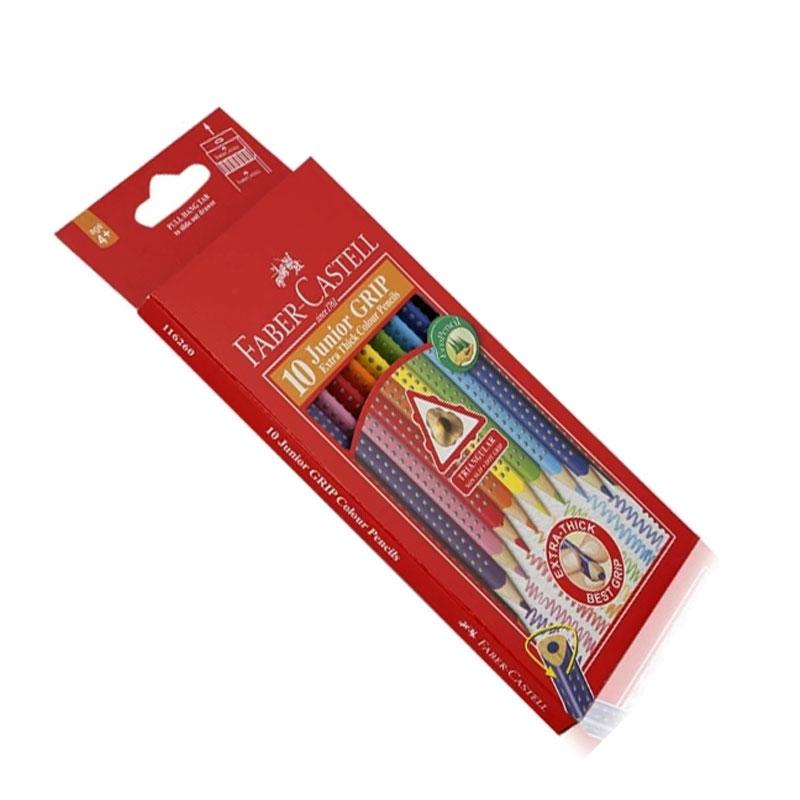 Faber-Castell-116260-Chì Màu Junior Grip - 10 Màu Dài