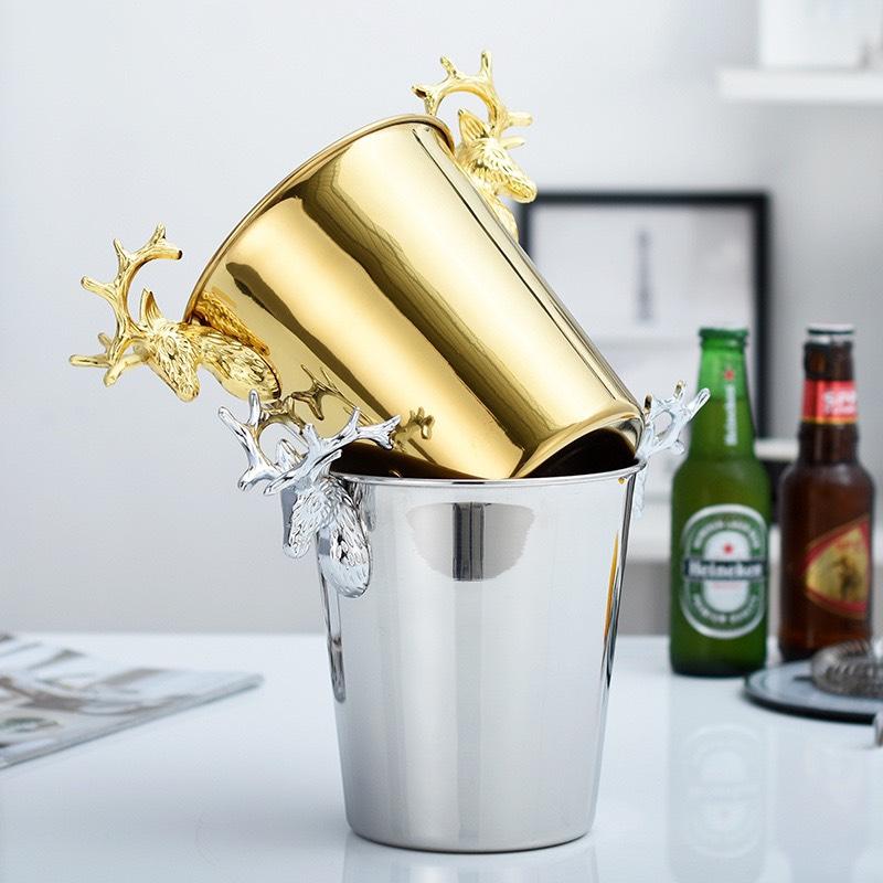 Xô Đá Inox Ngâm #304 Cao Cấp Đầu Hươu