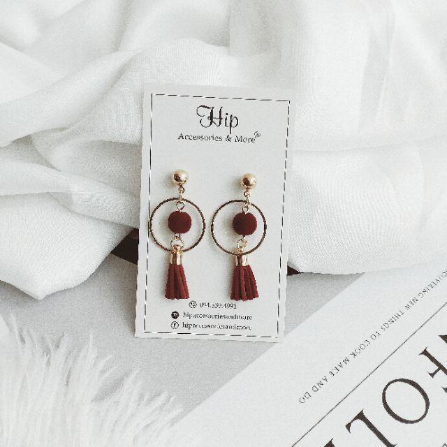 Khuyên bi tròn tua rua