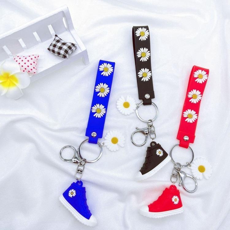 Móc khóa silicon hình giày hoa cúc